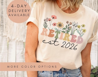 Personalized Retired 2026 Shirt,Retirement Gifts For Women,Retirement Party Tee,Gift for Retired Women,Retired Teacher,Grandma Grandpa Gift
