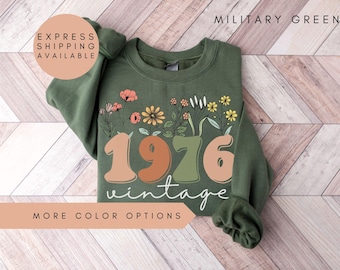 50th Birthday Sweatshirt, Vintage 1976 Sweatshirt, 50th Birthday Gifts For Women, 1976 Hoodie, 50th Birthday Friend, 50th Birthday Gift