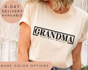 Custom Grandma Shirt, Personalized Grandma Tee, Grandma Gift Shirt, Grandma T-Shirt, Grandma Birthday Gift, Grandma Appreciation Shirt