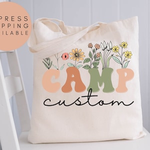 Custom Camp Tote Bag,Camp Gifts,Wildflower Custom Tote Bag,Custom Camp Tote,Camp Crew Tote Bag,Camp Custom Tote Bag,Camping Family Tote Bags
