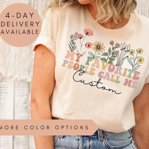 Camiseta "Mis personas favoritas me llaman abuela", Camiseta personalizada para abuela, Camiseta personalizada para abuela, Anuncio de abuela, Regalos para abuela