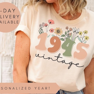 80th Birthday Shirt, Vintage 1945 Shirt, 80th Birthday Gift For Women, 80th Birthday Gift For Men, 80th Birthday Friend, 80th Birthday Woman