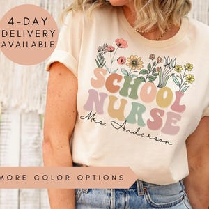 Custom School Nurse Shirt, School Nurse Gift, Personalized School Nurse Tshirt, School Nurse Tee, Gift For School Nurse,School Nurse T Shirt
