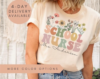 Custom School Nurse Shirt, School Nurse Gift, Personalized School Nurse Tshirt, School Nurse Tee, Gift For School Nurse,School Nurse T Shirt