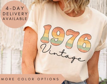 Retro 1976 Vintage Distressed Shirt, Retro 1976 Tee, Distressed 1976 T-Shirt, 1976 Vintage Top, Distressed Shirt 1976 Gift, 1976 Vintage Tee