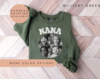 Custom Photo Sweatshirt, Family Picture Shirt, Family Photo Shirt, Custom Name Shirt,Family Reunion Shirts,Custom Grandma Sweatshirt