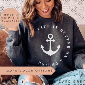 Sudaderas de crucero, sudadera familiar de vacaciones en crucero, sudaderas familiares de crucero, suéter de vida en crucero, equipo de crucero, sudadera de cumpleaños de crucero