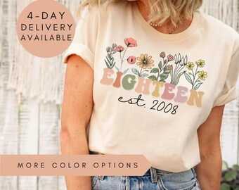 18th Birthday Shirt, Vintage 2008 Shirt, 18th Birthday Gift For Women, 18th Birthday Gift For Men, 18th Birthday Friend, 18th Birthday Woman