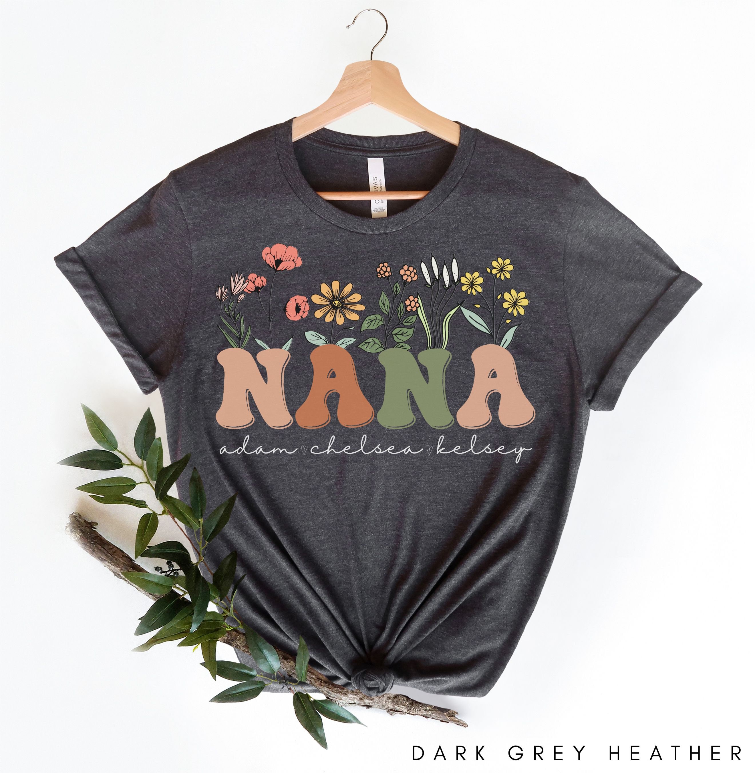 Nana Shirt With Grandkids Names, Custom Grandma Shirt, Mother's Day Gift, Nana Gift