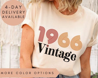 Retro 1966 Vintage Shirt, 1966 Vintage T-Shirt, 1966 Retro Tee, 1966 Birthday Shirt, Vintage 1966 Top, 1966 Anniversary Shirt, 1966 Gift Tee