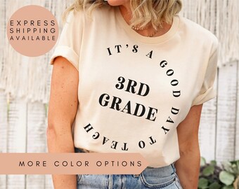 Minimalist Third Grade Teacher Shirt, Third Grade Teacher TShirt, 3rd Grade Teacher Shirt, 3rd Grade Teacher Gifts For Third Grade Teacher