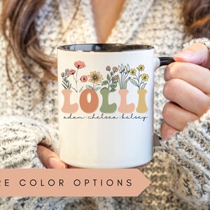 Lolli Mug With Grandkids Names,Personalized Lolli Wildflowers Mug,Grandkids Names Mug,Custom Grandma Coffee Mug,Mother&#39;s Day Gift,Lolli Gift