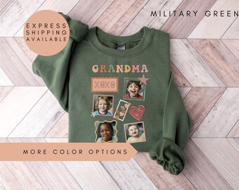 Grandma Shirt, Stamps Shirt, Grandma Shirt, Grandma Top, Grandma Birthday Shirt, Family Photo Shirt, Grandma Photo Collage, Stamp Shirt