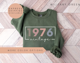 50th Birthday Sweatshirt, Vintage 1976 Sweatshirt, 50th Birthday Gifts For Women, 1976 Hoodie, 50th Birthday Friend, 50th Birthday Gift