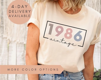 40th Birthday Shirt, Vintage 1986 Shirt, 40th Birthday Gift For Women, 40th Birthday Gift For Men, 40th Birthday Friend, 40th Birthday Woman
