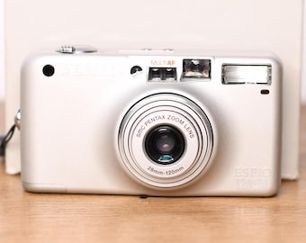 PENTAX ESPIO 120SW II Silver in Box Point & Shoot Film Camera From