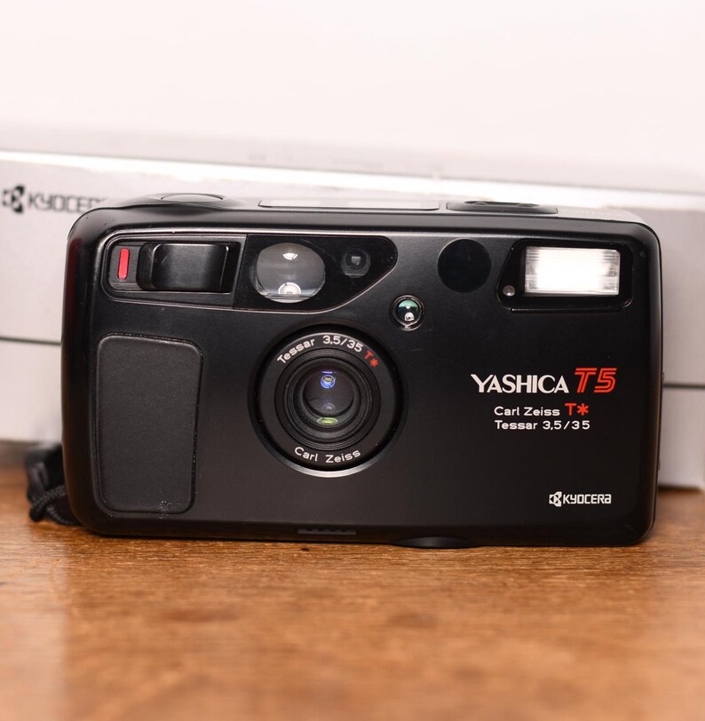 Boxed Yashica T5 Kyocera Slim T Point and Shoot Analog Camera Including