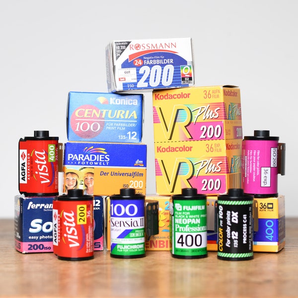 35mm Film - abgelaufen - zufällige Rollen - LOT - Farbfilm - bunte Tüte