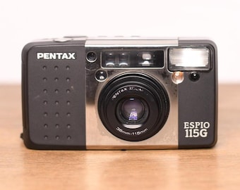 PENTAX ESPIO 120SW II Silver in Box Point & Shoot Film Camera From