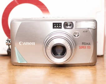 Boxed Canon Prima Super 155 - Point and Shoot - analogue camera - very good condition - vintage
