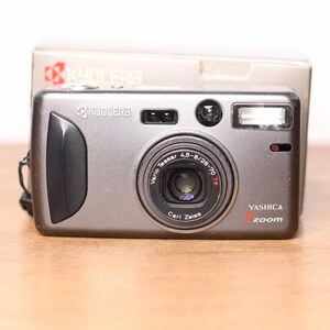 Boxed Yashica T4 Zoom - Kyocera Slim T - Point and Shoot - analog camera - like new - vintage