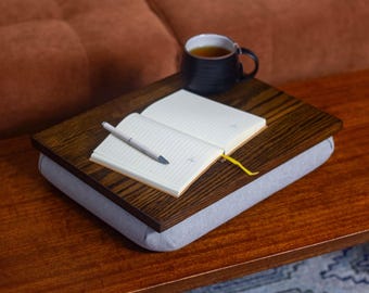 Cushioned Lap Desk "Pohaku" – Solid Hardwood, Made to Order
