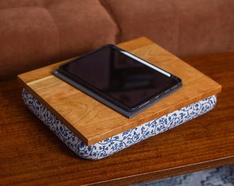 Cushioned Lap Desk "Kaiwi" – Solid Hardwood, Made to Order
