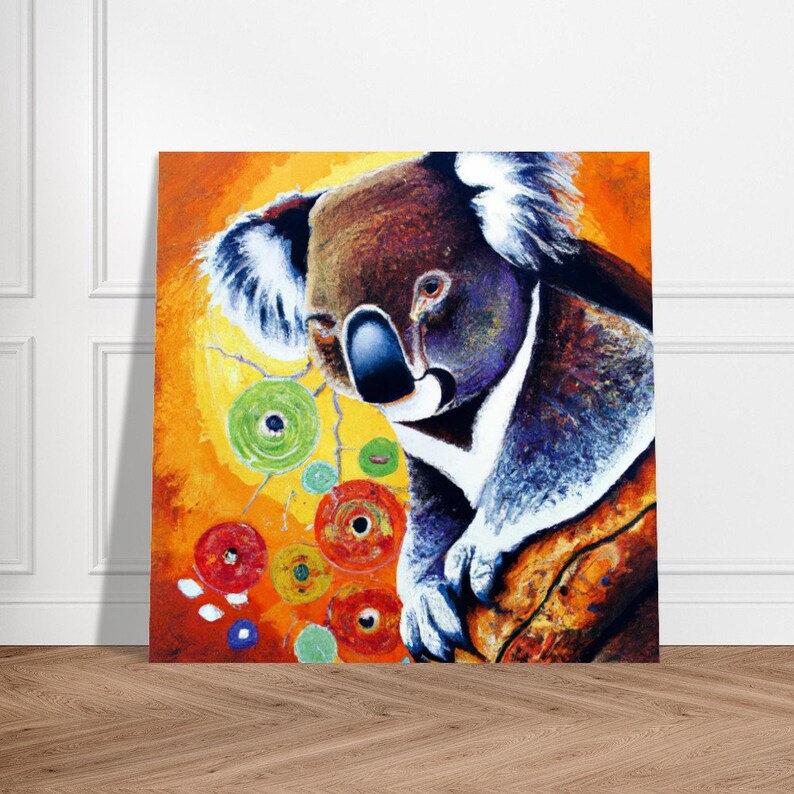 Aboriginal Koala Print Abstract Australian Animal Wall Art Indigenous