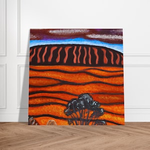Affiche de voyage en Australie Impression australienne Uluru Ayers Rock Sydney Melbourne Perth carte Souvenir autochtone paysage de l'outback art mural cadeau