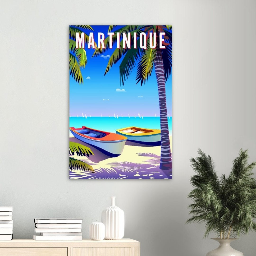 Martinique Travel Poster Martinique Print Martinique Island Caribbean ...