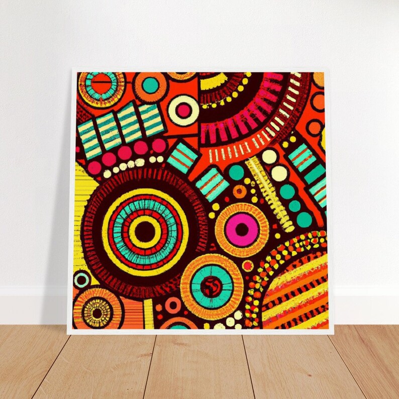 Abstract Aboriginal Dot Art Aboriginal Pattern Australian Vibrant