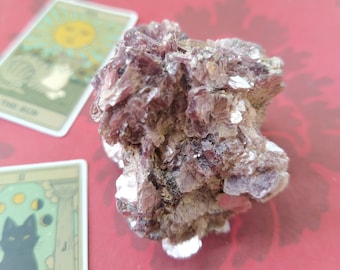 RARE LEPIDOLITE SPECIMEN Plate Crystal Cluster Tranquility Soothing Energy Emotional Balance Spiritual Awakening Stress Relief Harmony