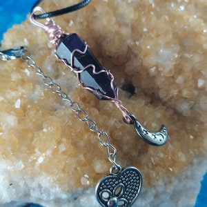 AMETHYST POINT PENDANT Necklace Reiki Charged Crystal Healing Psychic Boost Spiritual Wellness Unique Gift Calming Energy Mystic Vibes image 8