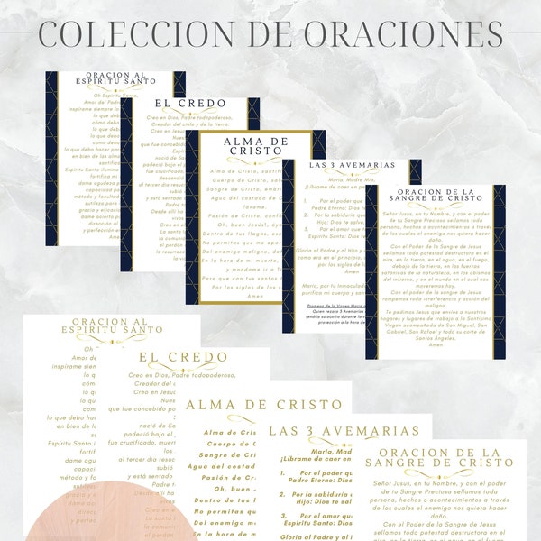 Oraciones Digitales, Spanish Prayers, Regalo Religioso, Como rezar el Rosario, Guia para el Santo Rosario, Coleccion de Oraciones