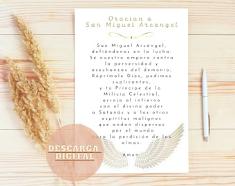 San Miguel Arcangel Prayer, Catholic Printable (Digital Download)