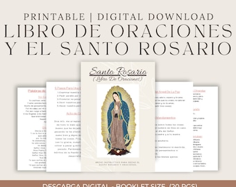 Libro De Oraciones y El Santo Rosario, Oraciones para la primera comunion, Spanish prayer book, oraciones dominicales, oraciones digitales