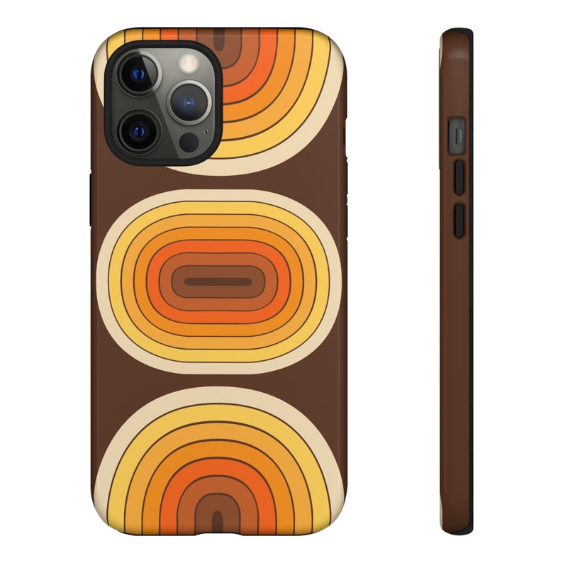 Space Age 1970s Mid Century Modern Geometric Custom Cell Phone Case iPhone 15 and Galaxy 23 MCM Design Vintage Glossy or Matte image 5
