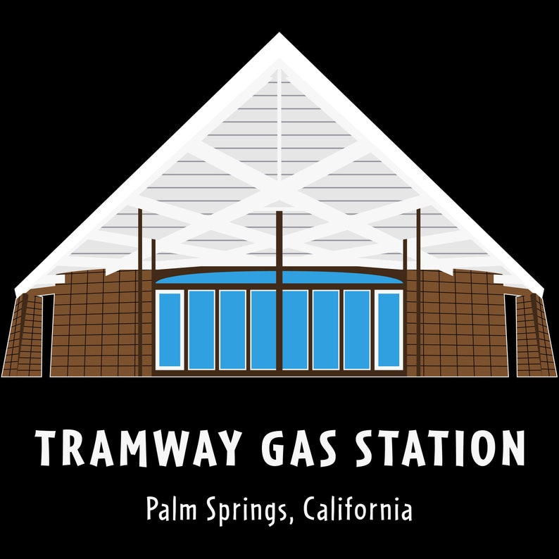 Tramway Gas Station MOD-icon Print Organic Cotton Canvas Tote Bag Palm Springs Visitor Center Reusable Shopping Bag Mid Century Art image 5