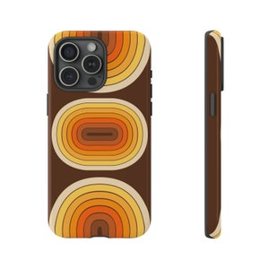 Space Age 1970s Mid Century Modern Geometric Custom Cell Phone Case iPhone 15 and Galaxy 23 MCM Design Vintage Glossy or Matte image 4