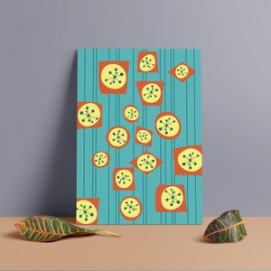 Atomic Age PVC Foam Board Print: Mid Century Modern Art