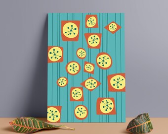 Atomic Age PVC Foam Board Print: Mid Century Modern Art
