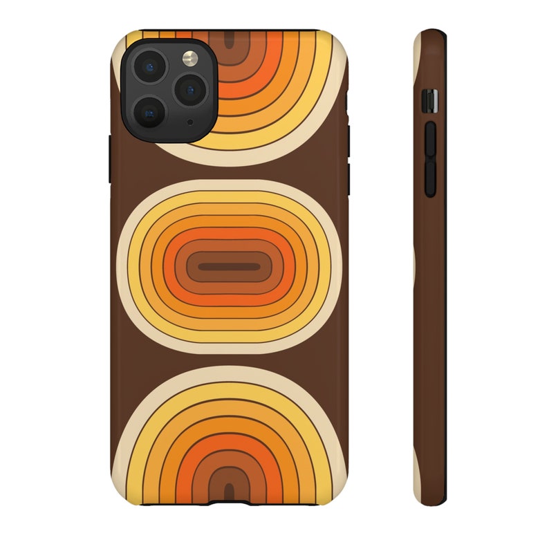 Space Age 1970s Mid Century Modern Geometric Custom Cell Phone Case iPhone 15 and Galaxy 23 MCM Design Vintage Glossy or Matte image 8