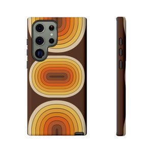 Space Age 1970s Mid Century Modern Geometric Custom Cell Phone Case iPhone 15 and Galaxy 23 MCM Design Vintage Glossy or Matte image 9