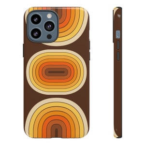 Space Age 1970s Mid Century Modern Geometric Custom Cell Phone Case iPhone 15 and Galaxy 23 MCM Design Vintage Glossy or Matte image 6