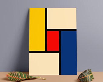 Mondrian Print: Bauhaus Inspired PVC Foam Board Art