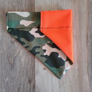 Safety Orange Camouflage Reversible Over the collar Bandana