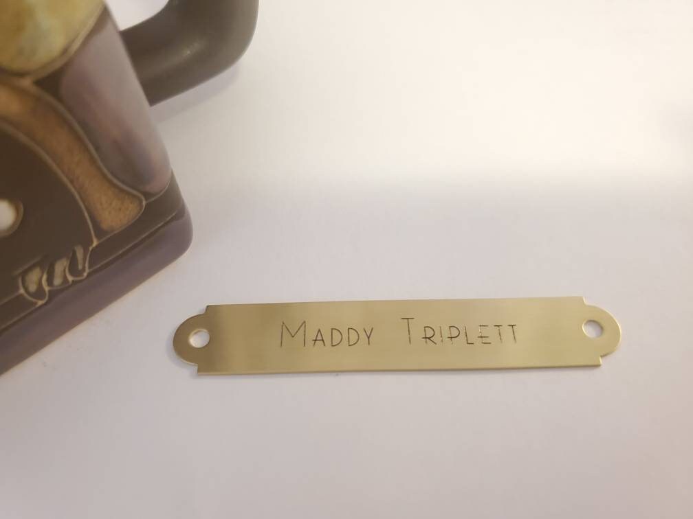 SADDLE NAME PLATE Custom Engraved Made to Order Etsy Canada