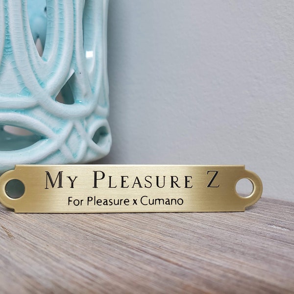 HALTER PLATE Medium BRASS, Equino, Grabado personalizado, Sólido, Hecho a pedido