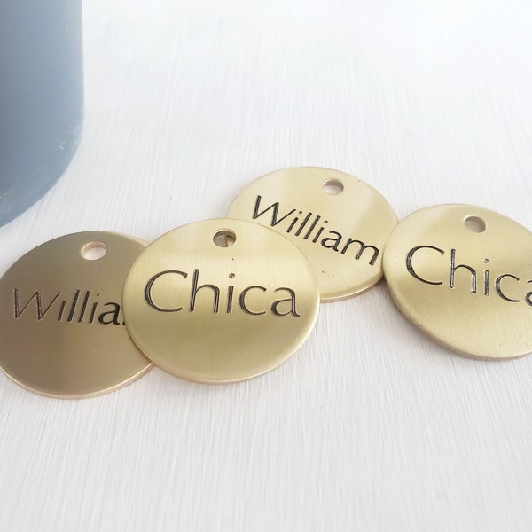 1" BRASS BLANKET TAG for Halter's, Bags etc Made to Order, Custom Engraved