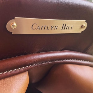 SADDLE NAME Plate, BRASS Custom Engraved, Made to Order